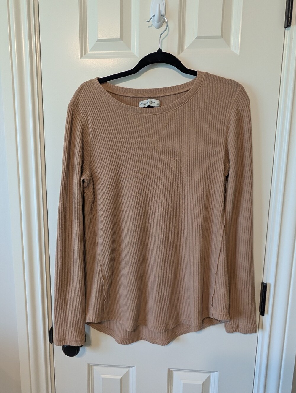 Abercrombie & Fitch Soft A&F Cozy Ribbed Long Sleeve Top Size M